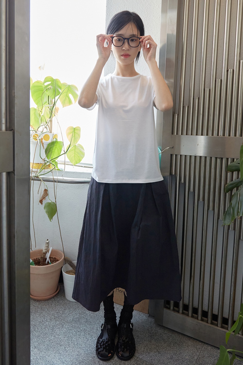 decent a-line long skirt (3colors)