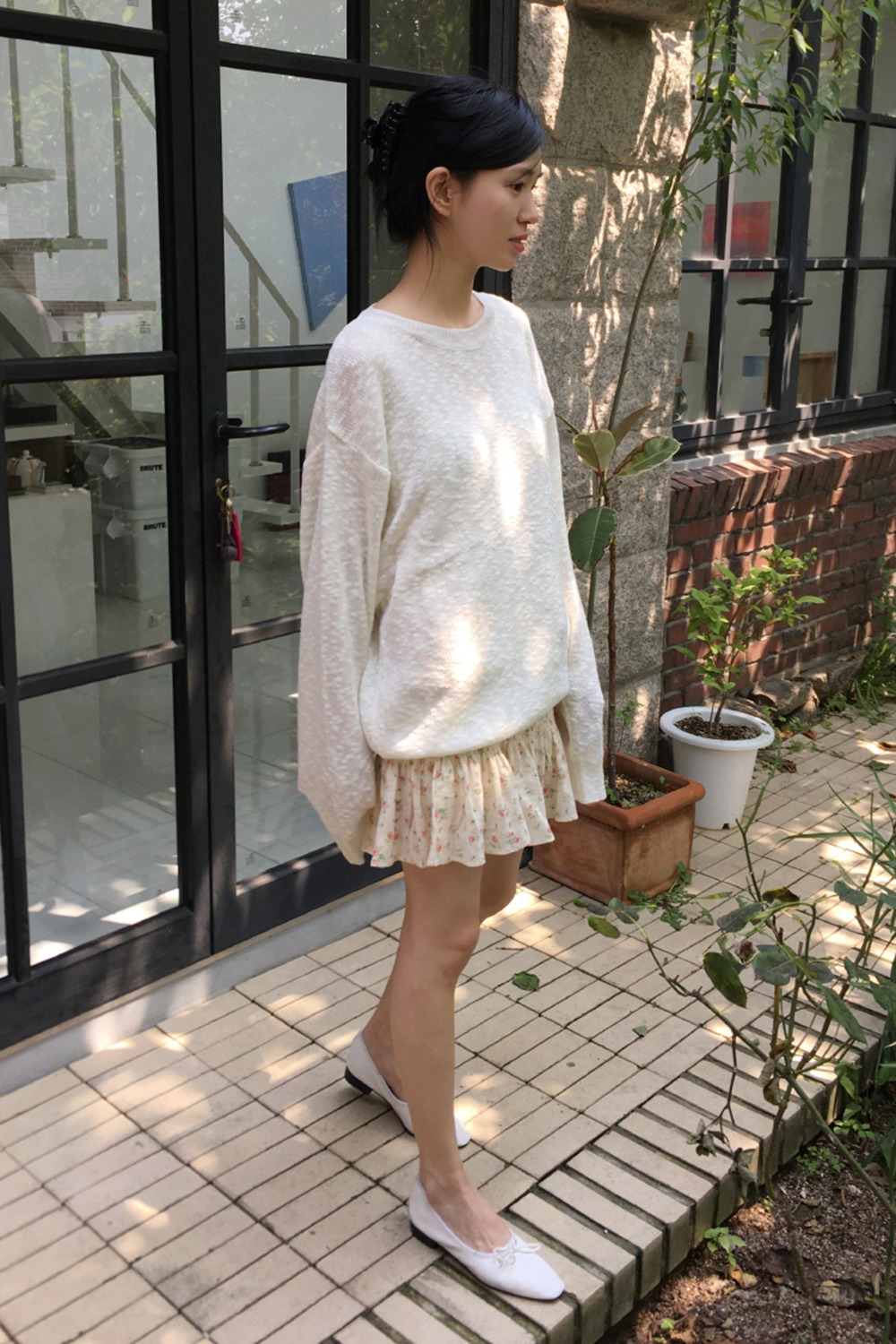see-through long sleeve knit top (4colors)